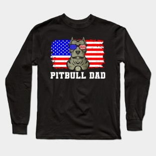 Pitbull Dad Gift Long Sleeve T-Shirt